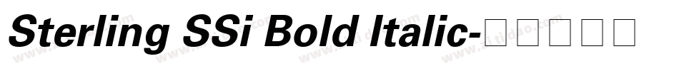 Sterling SSi Bold Italic字体转换